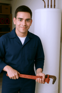 Plumber repairing Water Heater